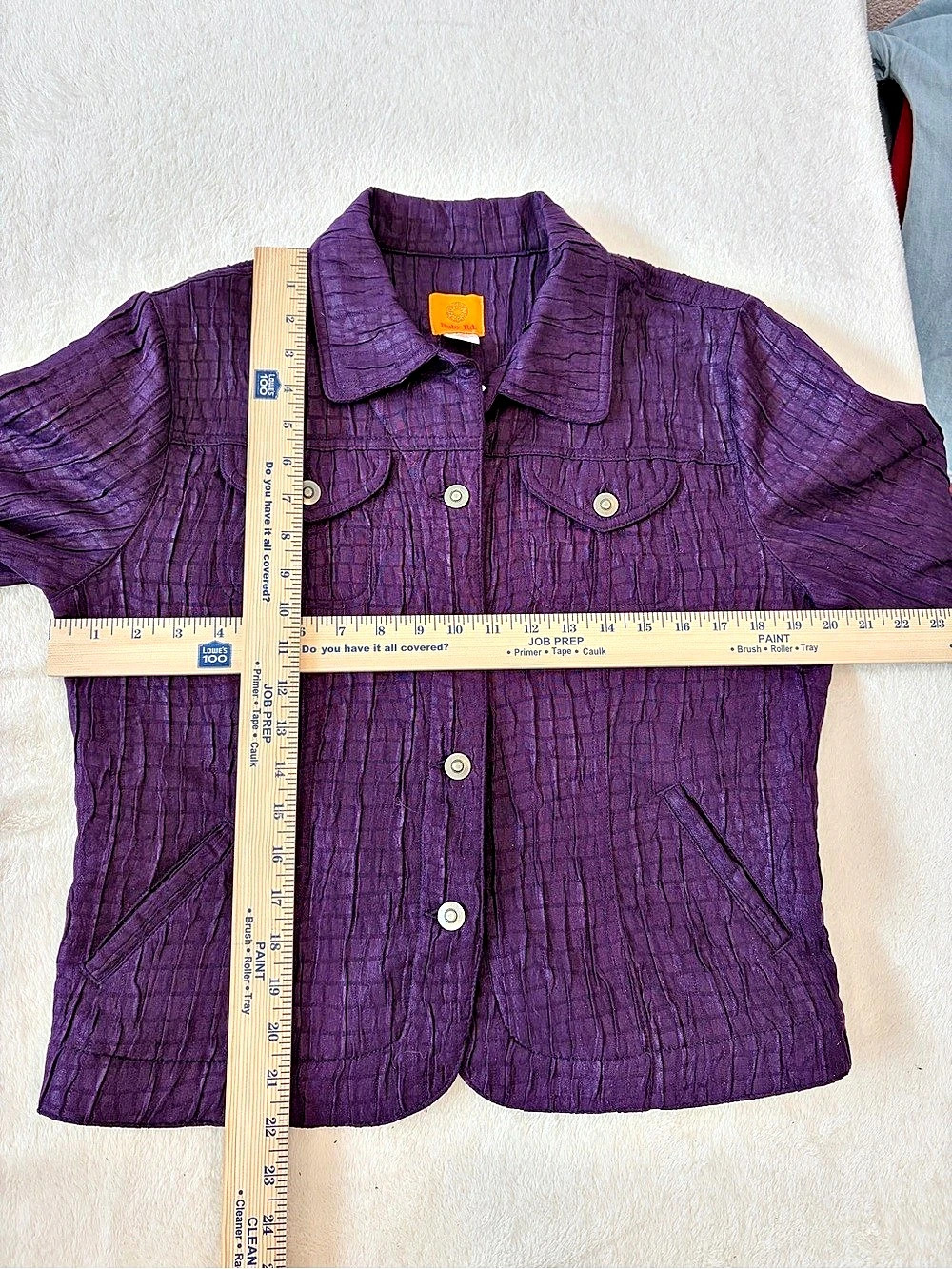 Ruby Rd. Purple Utility Jacket Size 12 #186 - Picture 3 of 7